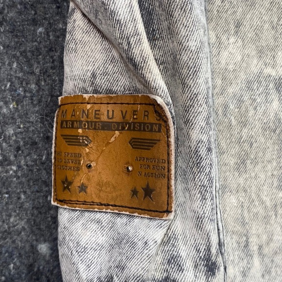 Maneuvers Vintage Grunge Women Size 18 Acid Wash Cargo Utility Pants Distressed - Picture 4 of 15